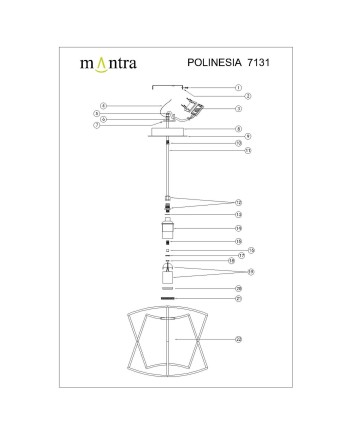POLINESIA * LÁMPARA 30 CM DIAMETRO - IP44